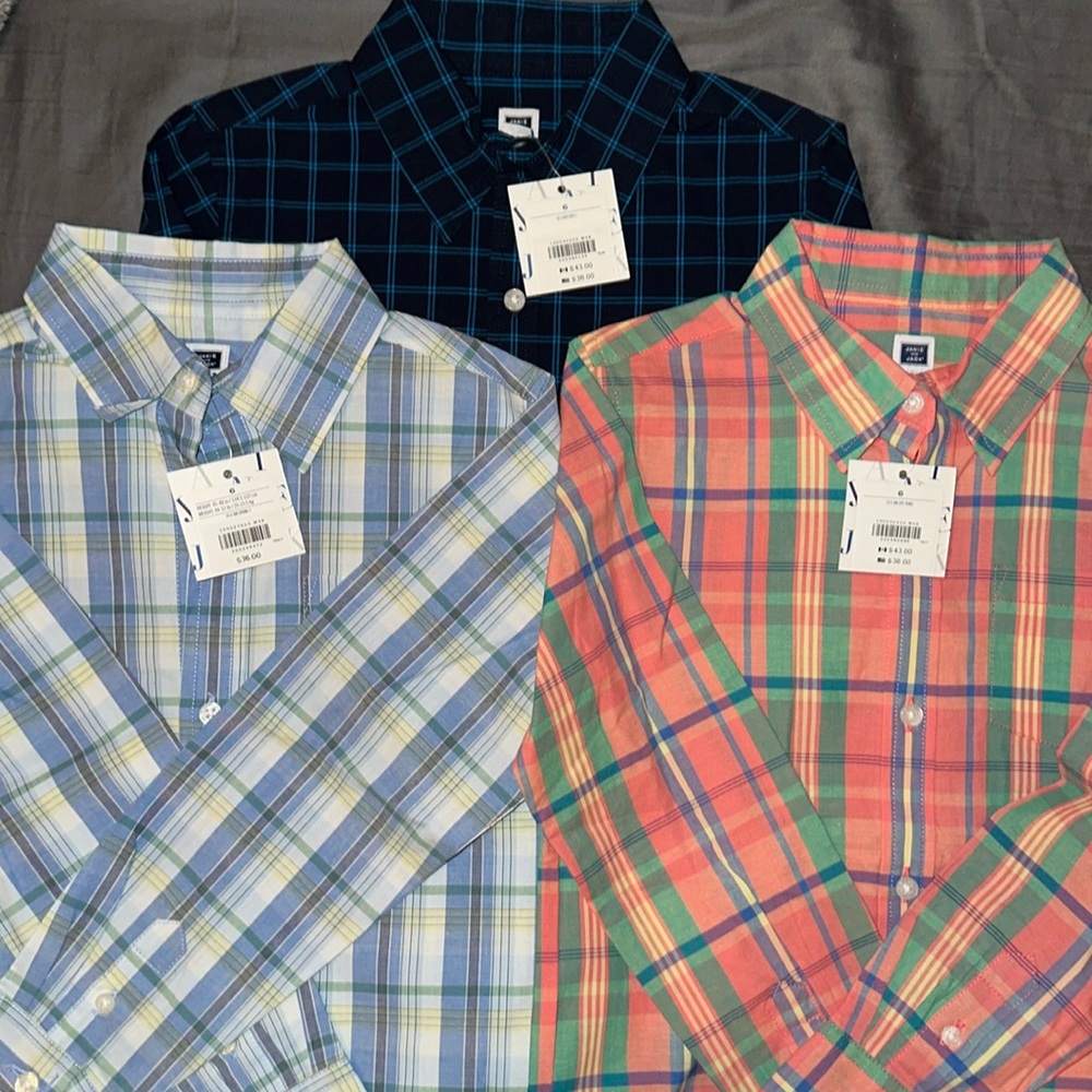 Boys’ Janie and Jack size 6 dress shirts - lot of 3